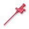 930113101 - 4A 4mm KLEPS 30 Clamp Test Probe - Red