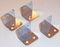 B1925 - 4 Hole Brace Tight Radius PennBrite Corner Brackets, 4 Pack