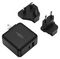 1001-0140 - TC230PC USB Interchangeable Travel Charger, 2 Port, 1x USB A, 1x USB C, 30W