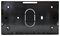 3L45G2BK - 2 Gang 45mm Surface Back Box, Black