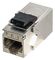 SGACK902S - Shielded Cat6A Female to Female Coupler, Silver - Rear Outlet 90° to Front Outlet