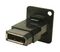 CP30233M3B - DisplayPort Socket to DisplayPort Socket Feedthrough Coupler, Metal, Black, M3 Plain Holes