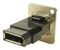 CP30233M3 - DisplayPort Socket to DisplayPort Socket Feedthrough Coupler, Silver Metal, M3 Pain Holes