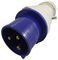 230306 - 32A, 230V, Cable Mount CEE Plug, 2P+E, Blue, IP44