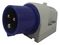 610306 - 16A, 230V, Surface Mount Caravan CEE Appliance Inlet, 2P+E, Blue, IP44