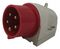610 - 16A, 415V, Panel Mount CEE Appliance Inlet, 3P+N+E, Red, IP44