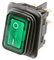 1935.3118 - Illuminated Rocker Switch, Off On, DPST, Green, 250V AC, 20A