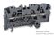 2004-1301 - 3 Conduct Through Terminal Block, Push in Cage Clamp, 35mm DIN Rail Mount, 20AWG to 10AWG, 800V, 32A, Grey