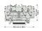 2004-1301 - 3 Conduct Through Terminal Block, Push in Cage Clamp, 35mm DIN Rail Mount, 20AWG to 10AWG, 800V, 32A, Grey