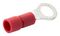RVES1-4. - Red 4mm Ring Crimp Terminal, 100 Pack