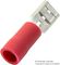 FDD1-187(8) - Red 4.8mm x 0.8 Female Push On Crimp Terminal, 100 Pack