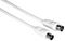 205030 - Coaxial Fly Lead, Plug to Socket, 5m, White