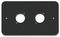83511-RC - 2-Gang Dual XLR / Speakon / RJ45 Wall Plate Black - Rounded Corners