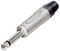 NP2X - Jack Plug, 6.35mm, Mono, Straight, Nickel