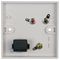 PELR0060 - 1 Gang Multimedia Wallplate, 1x HDMI Socket, 2x Phono sockets, 1x Phono Composite Video