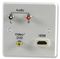 PELR0060 - 1 Gang Multimedia Wallplate, 1x HDMI Socket, 2x Phono sockets, 1x Phono Composite Video