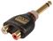 XGA19 - 2x Phono (RCA) Sockets to 6.35mm (1/4") Mono Jack Plug Adaptor