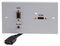 PELR0092 - 2 Gang Multimedia Plug and Play Wallplate, HMDI Socket, 15 Pin VGA Socket, and 3.5mm Stereo Jack Socket