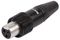 RT3FCT-B - Mini-XLR, In Line Socket, Screwlock, 3 Pole