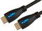99HD4-01BL - High Speed 4K UHD HDMI Lead with Ethernet, Male to Male, Blue LED Display, Braided, 1m Black