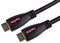 99HD4-01RD - High Speed 4K UHD HDMI Lead with Ethernet, Male to Male, Red LED Display, Braided, 1m Black