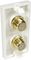 AV-MOD2FCONN - 2x F-Type Connector Female to Female Euro Module 50 x 25mm - Coupler