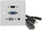 122.395UK - 1 Gang Multimedia Wallplate with HDMI, VGA, USB and Audio Ports