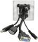 122.395UK - 1 Gang Multimedia Wallplate with HDMI, VGA, USB and Audio Ports