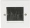 123.275UK - 1 Gang Black Brush Plate, White