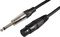 XF-M6J300BK - XLR Female to 6.35mm Mono Male Microphone Lead, 3m Black