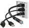 PELR0110 - 1 Gang Multimedia Plug and Play Wallplate with HDMI Socket, VGA Socket and USB A Socket