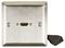123.390UK - 1 Gang HDMI Wallplate with Flylead, Steel