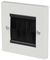 123.275UK - 1 Gang Black Brush Plate, White