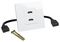 F267SD - 1 Gang Twin HDMI 2.0 Multimedia Wallplate with Flylead