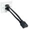F267SD - 1 Gang Twin HDMI 2.0 Multimedia Wallplate with Flylead
