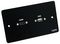 AVP608 - 2 Gang HDMI 2.0 & USB-A Multimedia Face Plate, Black