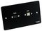 AVP609 - 2 Gang HDMI 2.0 & USB-B Multimedia Face Plate, Black