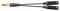 112.125UK - 6.35mm (1/4") Stereo Splitter Lead, 0.2m Black