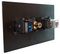 KPLD41.5 - 2 Gang 4 Socket Square XLR Wallplate, Black