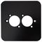 KPJD2.10 - 1 Gang 2 Socket Rounded XLR Wallplate, Black