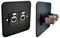 KPJD2.10 - 1 Gang 2 Socket Rounded XLR Wallplate, Black