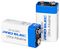 PELL0512 - 9V PP3 Ultra Alkaline Batteries, 4 Pack