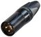 NC3MXX-B - Plug, XLR, Black, Gold