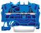 2002-1204 - 2 Conduct Through Terminal Block, Push in Cage Clamp, 35mm DIN Rail Mount, 22AWG to 12AWG, 800V, 24A, Blue