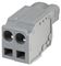 231-102/026-000 - Pluggable Terminal Socket Connector with CAGE CLAMP Actuation, 2 way, 5mm pitch, Grey