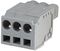 231-103/026-000 - Pluggable Terminal Socket Connector with CAGE CLAMP Actuation, 3 way, 5mm pitch, Grey