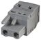 231-202/026-000 - Pluggable Terminal Socket Connector with CAGE CLAMP Actuation, 2 way, 7.5mm pitch, Grey