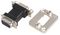 NADB9FF - 9 Pin D-Sub Socket to Socket Panel Mount Feedthrough Adaptor, Silver Metal D-Shape Housing