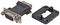 NADB9MF-B - 9 Way D-Sub Plug to Socket Panel Mount Feedthrough Adaptor, Black Metal D-Shape Housing