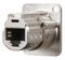 NE8FDX-P6 - RJ45 Cat6 Socket to Socket Panel Mount Feedthrough Adaptor, Metal D-Shape Housing